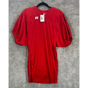 Russell Athletic Jersey Mens Medium Red Mesh Football Practice‎ Nylon NWT